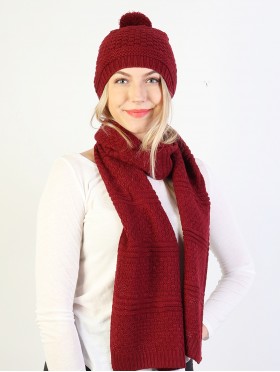 Fashion Knitted Set W/ (Scarf, Hat)